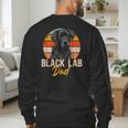 Lab Dad Retro Black Labrador Owner Men's Sweatshirt Back Print