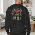I Leveled Up To Dad Of 3 2026 Promoted To Dad Of Three Kids Men's Sweatshirt Back Print