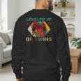 Leveled Up To Dad Of Twins Video Gamer Gaming Men's Sweatshirt Back Print