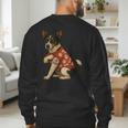 I Love Dad Tattoo Rat Terrier Dad Men's Sweatshirt Back Print