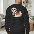I Love Dad Tattoo Shih Tzu Dad Father's Day Men's Sweatshirt Back Print