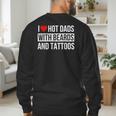 I Love Hot Dads With Beards And Tattoos I Heart Hot Dads Men's Sweatshirt Back Print