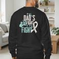 Lung Cancer Dad Ribbon Men's Sweatshirt Back Print