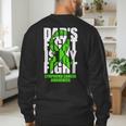 Lymphoma Cancer Awareness Lime Green Ribbon Dad's Fight Men's Sweatshirt Back Print