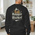 Magical Dad Manager Of Mischief Birthday Boys Girls Men's Sweatshirt Back Print Magical Dad Manager Of Mischief Birthday Boys Girls Men's Sweatshirt Back Print