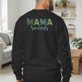 Mama Saurus Dinosaur Birthday Mom Dad Birthday Boy T-Rex Men's Sweatshirt Back Print