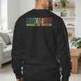 Man Of God Husband Dad Protector Christian Faith Fathers Day Men's Sweatshirt Back Print