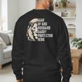 Man Of God Husband Daddy Protector Hero Lion Father's Day Men's Sweatshirt Back Print
