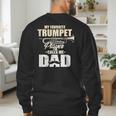 Marching Band Dad My Favorite Trumpet Player Calls Me Dad Men's Sweatshirt Back Print