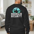 Mermaid Security Shirt Boys Swimmer Dad Merdad Trident Men's Sweatshirt Back Print