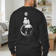 Moon And Astronaut Dad And Baby Space For Father's Day Men's Sweatshirt Back Print