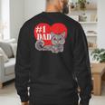Nebelung Cat 1 Dad Father's Day Daddy Heart Decor For Men Women Kids Men's Sweatshirt Back Print