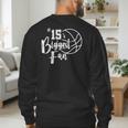 Number 15's Biggest Fan Shirt Basketball Player Mom Dad Men's Sweatshirt Back Print