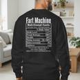 Nutrion Facts Fart Machine Dad Jokes Farting Humor Men's Sweatshirt Back Print