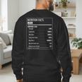 Nutrition Facts Dad Father's Day Shirt For Men Dad Men's Sweatshirt Back Print