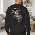 Old Buzzard Bird Old Man Grandpa Recliner Dads Joke Men's Sweatshirt Back Print