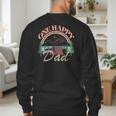 One Happy Dad First Birthday Camping Matching Family Party Men's Sweatshirt Back Print