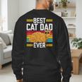 Orange Cat Best Cat Dad Ever Orange Tabby Cat Men's Sweatshirt Back Print