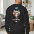 Owl Dad Birthday Party Dad Of The Birthday Girl Owl Men's Sweatshirt Back Print