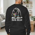 Papa Bear Autism Awareness Autism Matching Family Dad Men's Sweatshirt Back Print