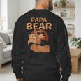 Papa Bear Bears Animal Pun Lover Dad Father Daddy Father's Men's Sweatshirt Back Print