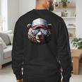 Papa Bear Face Cool Dad Style Retro Fathers Day Daddy Bear Men's Sweatshirt Back Print