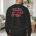 PAPA Bear Men Red Plaid Christmas Pajama Family Dad Small Men's Sweatshirt Back Print