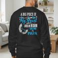 My Papa Lives In Heaven Shirt Memorial Day Papa Dad Grandpa Men's Sweatshirt Back Print