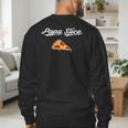 Papa Slice Pizza Belly Expectant Dad Pizza Pregnancy Reveal Men's Sweatshirt Back Print