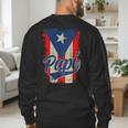 Papi Puerto Rican Dad Puerto Rico Pride Boricua Father's Day Men's Sweatshirt Back Print