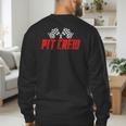 Pit Crew Family Racing Birthday Race Car For Dad Mom Kids Men's Sweatshirt Back Print
