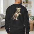 Pitbull I Love Dad Pit Bull Terrier Pettie Dog Owner Father Men's Sweatshirt Back Print