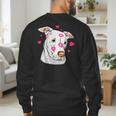Pitbull Love Pitbull Moms Dads Men's Sweatshirt Back Print
