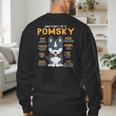 Pomsky Anatomy Dog Mom Dad Men's Sweatshirt Back Print