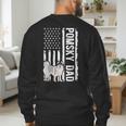 Pomsky Dad American Flag Pomsky Owner Pomsky Lover Men's Sweatshirt Back Print