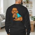 Poodle I Love Dad Tattoo Apparel Dog Dad Dads For Men Women Men's Sweatshirt Back Print