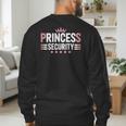 Princess Security Boys Big Brother Vintage Birthday Dad Mom Men's Sweatshirt Back Print