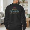 Promoted To Great Papa 2024 Fathers Day First Time Dad Men's Sweatshirt Back Print