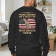 Now He Protects Me USAF Dad Proud Air Force Dad T-Shirt Men's Sweatshirt Back Print