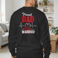 Proud Dad Of a Heart Warrior CHD Awareness Shirt Gift Men's Sweatshirt Back Print