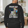 Proud Dad Of The Toughest Boy Autism Awareness Father Autism Men's Sweatshirt Back Print