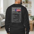 Puerto Rican Dad Nutrition Facts Pride Father's Day Men's Sweatshirt Back Print