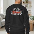 Race Car Birthday Party Racing Family Dad Pit Crew Men's Sweatshirt Back Print Race Car Birthday Party Racing Family Dad Pit Crew Men's Sweatshirt Back Print