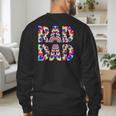 Rad Dad Trippy Hippie Tie-Dye Rainbow 70s Vibes Novelty Men's Sweatshirt Back Print