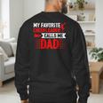 Red Cheer Dad Family Father Cheerleader Squad Men's Sweatshirt Back Print