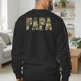 Retro Camo Hunting Papa Old Camo Dad Father’s Day Daddy Men's Sweatshirt Back Print