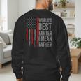 Retro Dad World's Best Farter I Mean Father Vintage Flag Usa Men's Sweatshirt Back Print