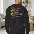 Retro Husband Father Hero Protector Legend Father Day Dad Men's Sweatshirt Back Print
