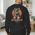 Retro Miniature Schnauzer Dad Vintage Dog Lovers Men's Sweatshirt Back Print