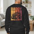 Retro Monster Truck Daddy Matching Family Birthday Party Men's Sweatshirt Back Print